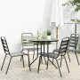 Sillas jardín apilables 5 pzas acero recubrimiento polvo gris by , Garden sets - Ref: Foro24-3283765, Price: 284,63 €, Discou...