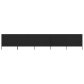 Paravientos de 5 paneles tela negro 600x120 cm von , Sonnenschirme - Ref: Foro24-47164, Preis: 74,03 €, Rabatt: %