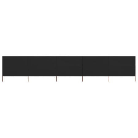 Paravientos de 5 paneles tela negro 600x120 cm by , Umbrellas - Ref: Foro24-47164, Price: 74,03 €, Discount: %