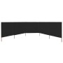 Paravientos de 5 paneles tela negro 600x120 cm by , Umbrellas - Ref: Foro24-47164, Price: 74,03 €, Discount: %