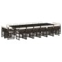 Set de muebles jardín 17 pzas y cojines ratán sintético marrón | Foro24.es | Tu tienda online para hogar, jardín y más Foro24.es