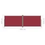 Einziehbare Seitenmarkise rot 220x600 cm von vidaXL, Sonnenschirme - Ref: Foro24-318017, Preis: 113,73 €, Rabatt: %