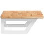 Estante de lavabo de pared de acero y madera maciza de roble von , Badezimmerwaschtische - Ref: Foro24-3302342, Preis: 72,13 ...