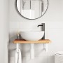 Estante de lavabo de pared de acero y madera maciza de roble von , Badezimmerwaschtische - Ref: Foro24-3302340, Preis: 74,71 ...