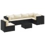 Set de muebles de jardín y cojines 7 pzas ratán sintético negro by , Garden sets - Ref: Foro24-3308176, Price: 571,14 €, Disc...