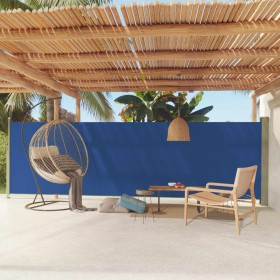 Retractable side garden awning blue 160x600 cm by vidaXL, Umbrellas - Ref: Foro24-317960, Price: 88,17 €, Discount: %
