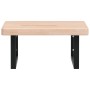 Estante de lavabo de pared de acero y madera maciza de roble by , bathroom vanities - Ref: Foro24-3302389, Price: 97,85 €, Di...