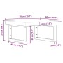 Estante de lavabo de pared de acero y madera maciza de roble by , bathroom vanities - Ref: Foro24-3302389, Price: 97,85 €, Di...