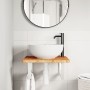 Estante de lavabo de pared de acero y madera maciza de roble by , bathroom vanities - Ref: Foro24-3302394, Price: 75,72 €, Di...
