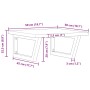 Estante de lavabo de pared de acero y madera maciza de haya by , bathroom vanities - Ref: Foro24-3302419, Price: 70,33 €, Dis...