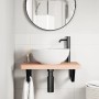 Estante de lavabo de pared de acero y madera maciza de haya von , Badezimmerwaschtische - Ref: Foro24-3302363, Preis: 83,51 €...