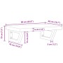 Estante de lavabo de pared de acero y madera maciza de haya von , Badezimmerwaschtische - Ref: Foro24-3302363, Preis: 83,51 €...