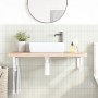 Estante de lavabo de pared de acero y madera maciza de haya | Foro24.es | Tu tienda online para hogar, jardín y más Foro24.es