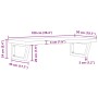 Estante de lavabo de pared de acero y madera maciza de haya | Foro24.es | Tu tienda online para hogar, jardín y más Foro24.es