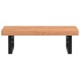 Estante de lavabo de pared de acero y madera maciza de haya von , Badezimmerwaschtische - Ref: Foro24-3302377, Preis: 90,36 €...
