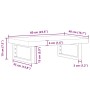 Estante de lavabo de pared de acero y madera maciza de haya by , bathroom vanities - Ref: Foro24-3302361, Price: 83,97 €, Dis...