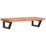 Estante de lavabo de pared de acero y madera maciza de haya by , bathroom vanities - Ref: Foro24-3302375, Price: 108,02 €, Di...