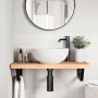 Estante de lavabo de pared de acero y madera maciza de haya by , bathroom vanities - Ref: Foro24-3302375, Price: 108,02 €, Di...
