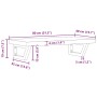 Estante de lavabo de pared de acero y madera maciza de haya by , bathroom vanities - Ref: Foro24-3302375, Price: 108,02 €, Di...