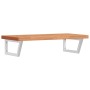 Estante de lavabo de pared de acero y madera maciza de haya | Foro24.es | Tu tienda online para hogar, jardín y más Foro24.es
