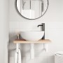 Estante de lavabo de pared de acero y madera maciza de haya by , bathroom vanities - Ref: Foro24-3302356, Price: 75,23 €, Dis...
