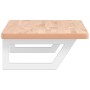 Estante de lavabo de pared de acero y madera maciza de haya von , Badezimmerwaschtische - Ref: Foro24-3302354, Preis: 78,03 €...