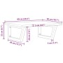 Estante de lavabo de pared de acero y madera maciza de roble by , bathroom vanities - Ref: Foro24-3302618, Price: 79,23 €, Di...