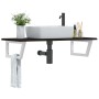 Estante de lavabo de pared de acero y madera maciza de roble von , Badezimmerwaschtische - Ref: Foro24-3302626, Preis: 83,73 ...