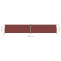 Brown retractable side awning 180x1000 cm by vidaXL, Umbrellas - Ref: Foro24-318039, Price: 113,81 €, Discount: %