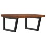 Estante de lavabo de pared de acero y madera maciza de roble by , bathroom vanities - Ref: Foro24-3302499, Price: 130,67 €, D...