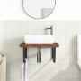 Estante de lavabo de pared de acero y madera maciza de roble by , bathroom vanities - Ref: Foro24-3302499, Price: 130,67 €, D...
