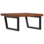 Estante de lavabo de pared de acero y madera maciza de roble by , bathroom vanities - Ref: Foro24-3302499, Price: 130,67 €, D...