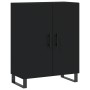 Aparador alto madera contrachapada negro 69,5x34x180 cm by , Sideboards - Ref: Foro24-3199578, Price: 183,34 €, Discount: %