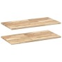 Estantes flotantes 2 uds madera acacia sin tratar 80x40x2 cm by , Shelves and shelves - Ref: Foro24-3279396, Price: 73,27 €, ...