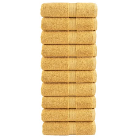 Toallas de invitados SOLUND 10 uds dorado 30x50 cm 600 gsm | Foro24.es | Tu tienda online para hogar, jardín y más Foro24.es