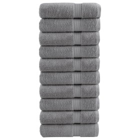 Toallas de mano SOLUND 10 unidades gris 50x100 cm