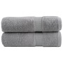 Toallas de baño SOLUND 2 unidades gris 100x150 cm 600 gsm | Foro24.es | Tu tienda online para hogar, jardín y más Foro24.es