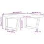 Estante de lavabo de pared de acero y madera maciza de roble | Foro24.es | Tu tienda online para hogar, jardín y más Foro24.es