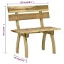 Banco de jardín de madera de pino impregnada 110 cm de vidaXL, Bancos de jardín - Ref: Foro24-318400, Precio: 120,87 €, Descu...