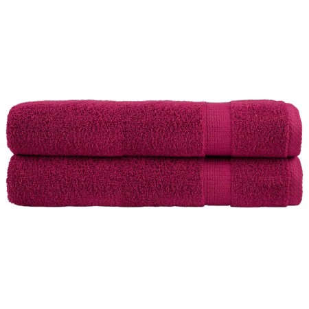 Toallas premium SOLUND 2 unidades burdeos 100x200 cm 600 gsm | Foro24.es | Tu tienda online para hogar, jardín y más Foro24.es