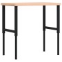 Banco de trabajo rectangular madera maciza 100x60x(73-99,5) cm by , Work tables - Ref: Foro24-3309683, Price: 176,36 €, Disco...