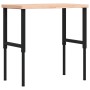 Banco de trabajo rectangular madera maciza 100x60x(73-99,5) cm by , Work tables - Ref: Foro24-3309683, Price: 176,36 €, Disco...