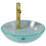 Lavabo de baño con grifo y desagüe de empuje vidrio templado von , Sinkt - Ref: Foro24-3098441, Preis: 104,10 €, Rabatt: %