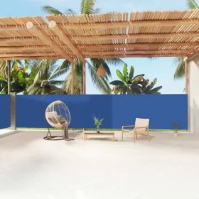 Retractable blue side awning 160x1200 cm by vidaXL, Umbrellas - Ref: Foro24-318070, Price: 96,46 €, Discount: %