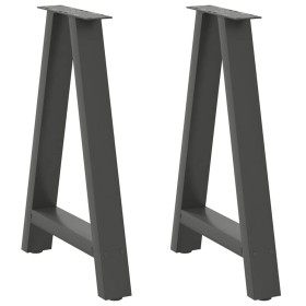 Patas para mesa de comedor en forma de A (2 unidades), antracita, 60 x (72-73) cm, acero von , Tischbeine - Ref: Foro24-40128...