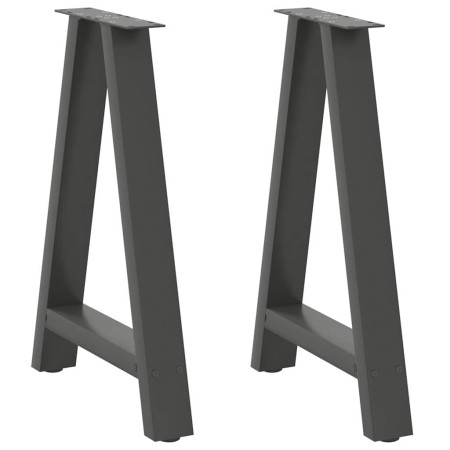 Patas para mesa de comedor en forma de A (2 unidades), antracita, 60 x (72-73) cm, acero von , Tischbeine - Ref: Foro24-40128...