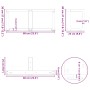 Patas para mesa de centro en forma de T (2 unidades), antracita, 60 x 25 x (30-31) cm, acero | Foro24.es | Tu tienda online para hogar, jardín y más Foro24.es