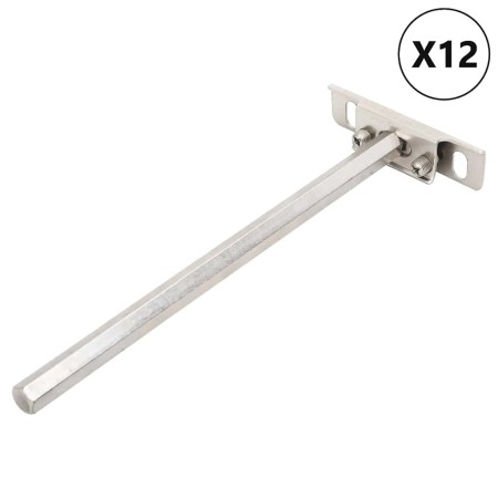 Soportes flotantes para estantes 12uds invisibles acero carbono by , Supports and crossbars - Ref: Foro24-4012404, Price: 26,...