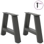Patas para mesa de centro en forma de A (2 unidades), antracita, 30 x (30-31) cm, acero | Foro24.es | Tu tienda online para hogar, jardín y más Foro24.es