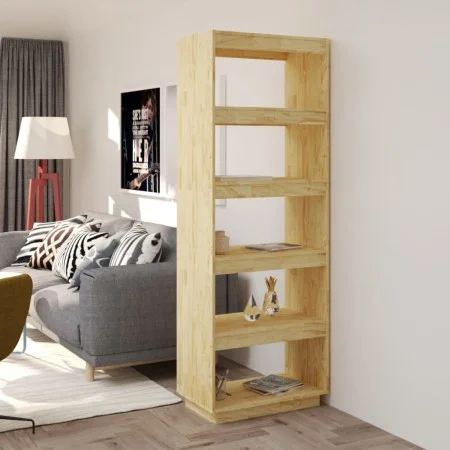 Solid pine wood shelf/divider for spaces 60x35x167 cm by vidaXL, Bookcases and shelves - Ref: Foro24-810874, Price: 98,74 €, ...